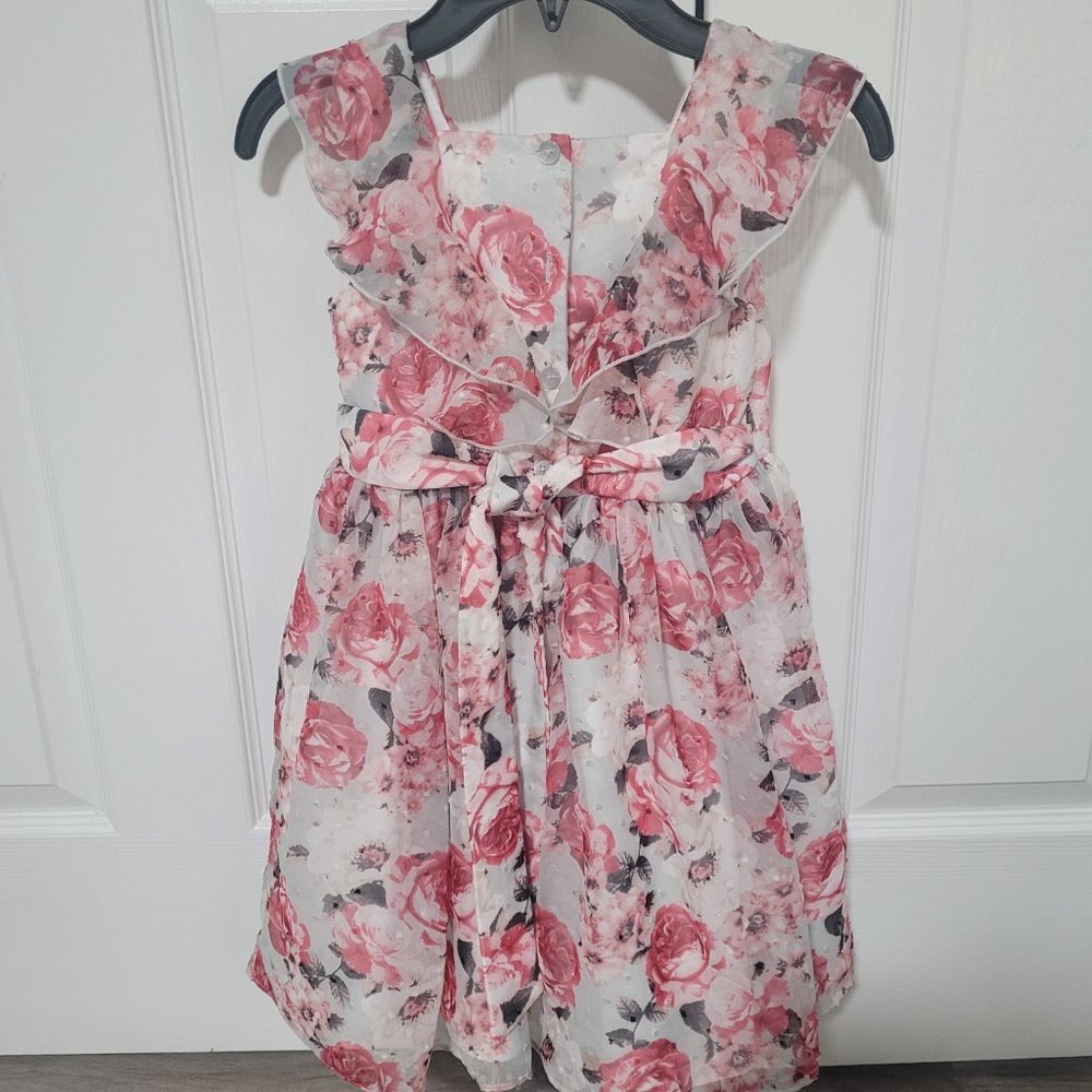 LAURA ASSHLEY RUFFLE LITTLE GIRLS 5 DRESS - Picture 4 of 9